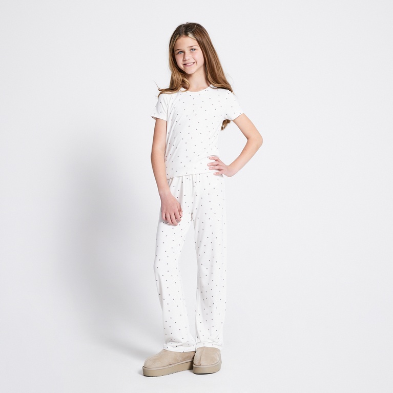 Soft pants "Holly printed star" White 2